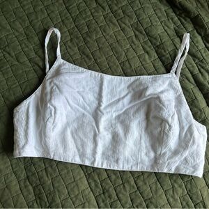 100% Cotton Women's White Crop Top